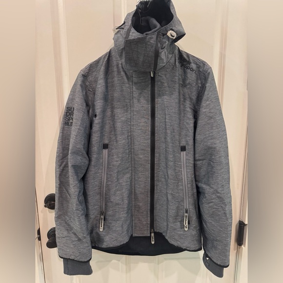 Superdry Wind Sprinter 360 Charcoal Performance Jacket Medium EUC - Picture 5 of 12